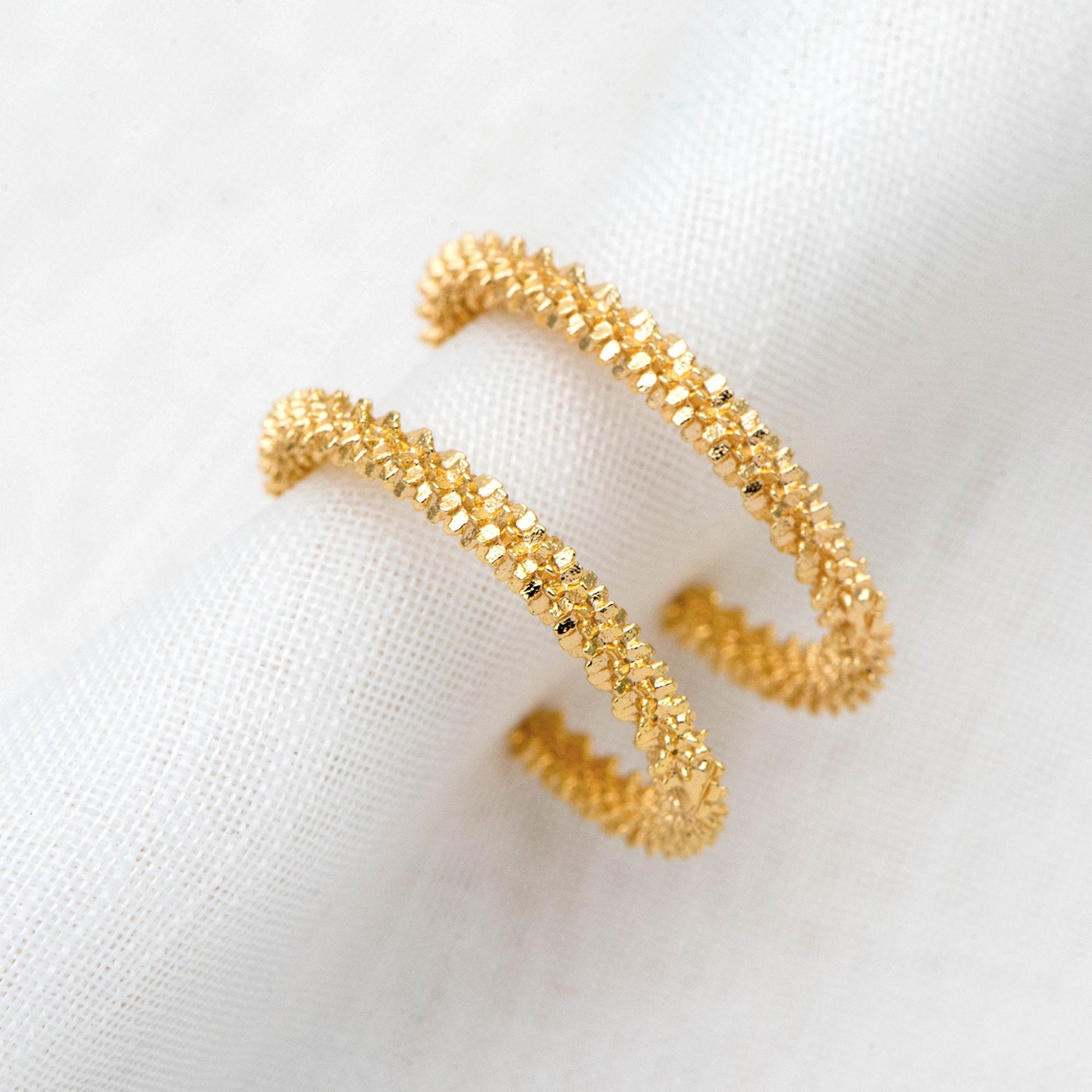 10pcs Gold/ Silver Earring Studs 23mm, 18K Gold/ Rhodium plated Brass, Round Circle Earring (GB-1798)