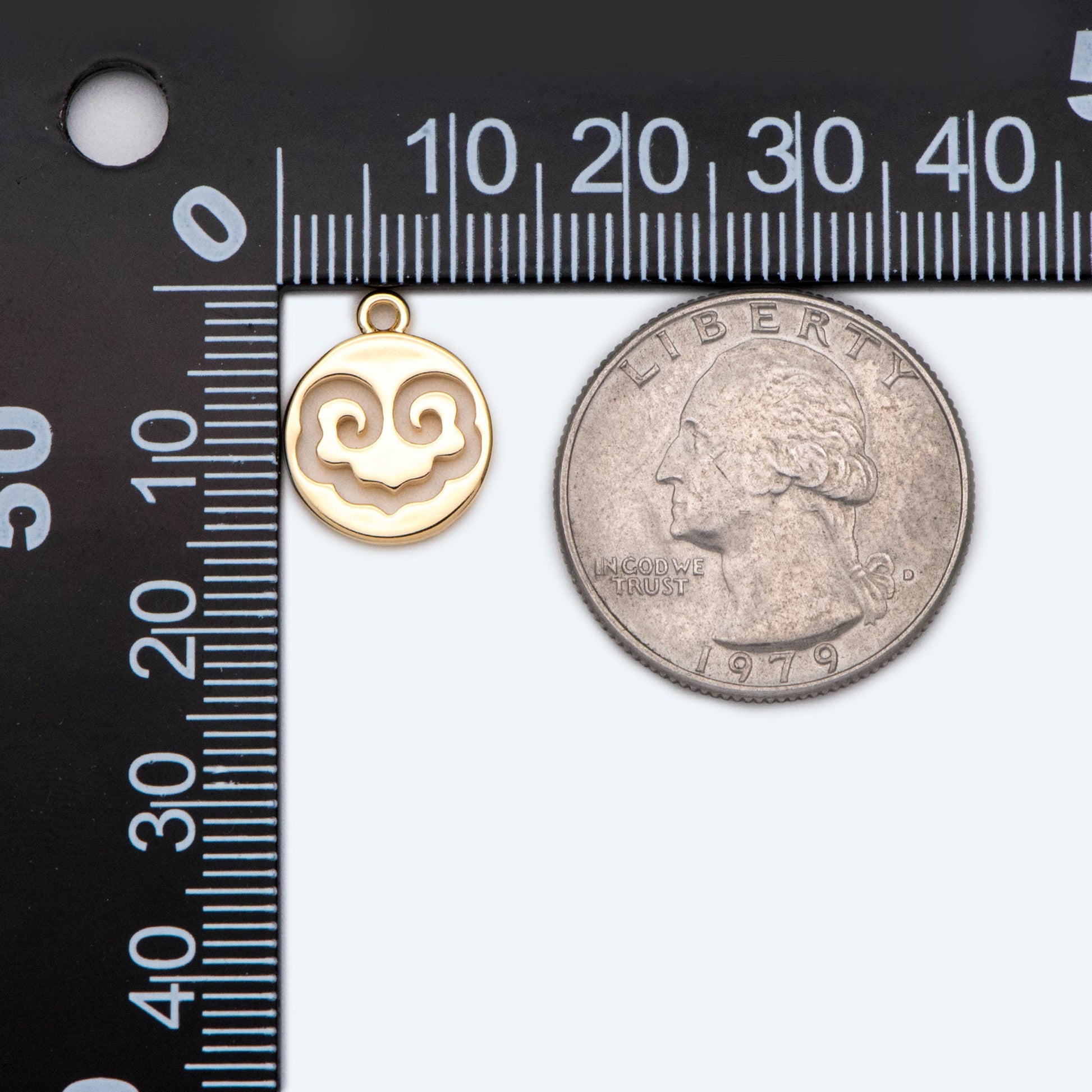 10pcs Gold Auspicious Clouds Charm Pendant, Jewelry Making, Diy Material, Jewelry Supplies (GB-1924)