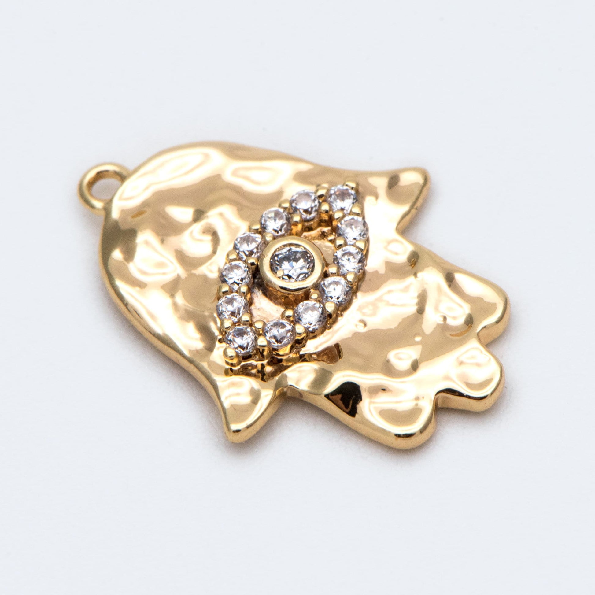 4pcs Hamsa Hand Charm, Hand of Fatima/Miriam Charm, Earring Findings, Jewelry Making, Diy Material, Jewelry Supplies (GB-3923-E)