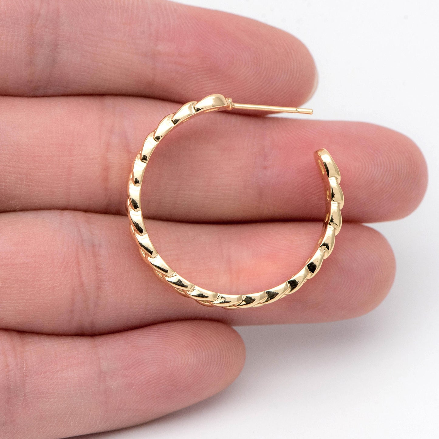 10pcs Chunky Gold/ Silver Hoops, Gold/ Silver Chain Hoops, Thick Hoop Earrings, Hoop Earrings (GB-1803)