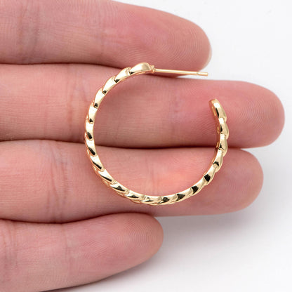 10pcs Chunky Gold/ Silver Hoops, Gold/ Silver Chain Hoops, Thick Hoop Earrings, Hoop Earrings (GB-1803)