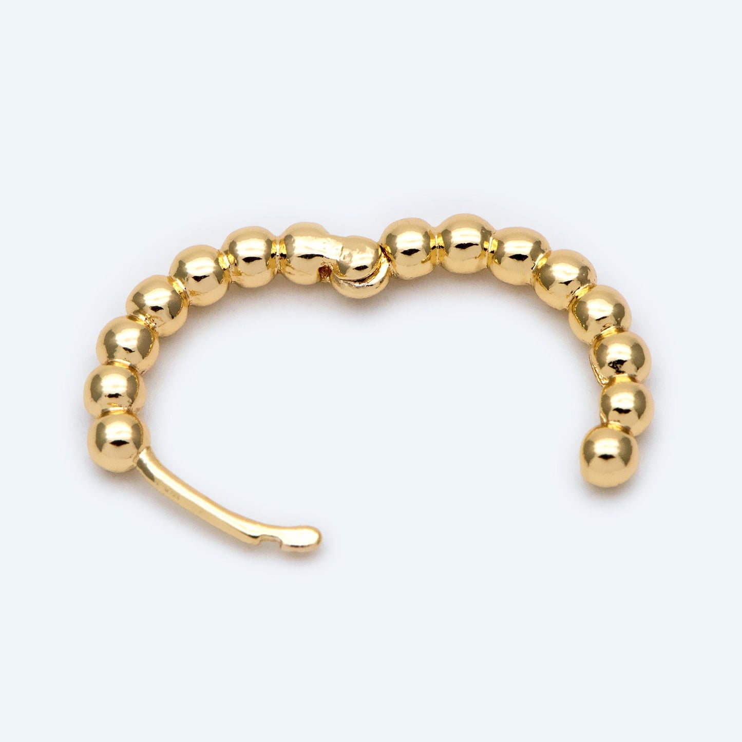 10pcs Gold Hoop Earrings, 20mm, Gold Huggie Earrings, Gold Hoops, Huggies (GB-1948)