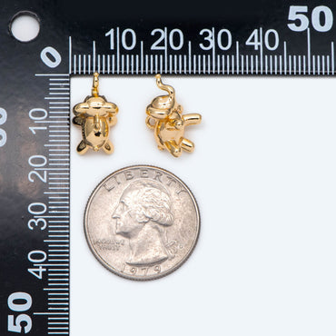 10pcs Gold Balloon Elephant Charm Pendant 16x11mm, Jewelry Making, Diy Material, Jewelry Supplies (GB-2034-C)