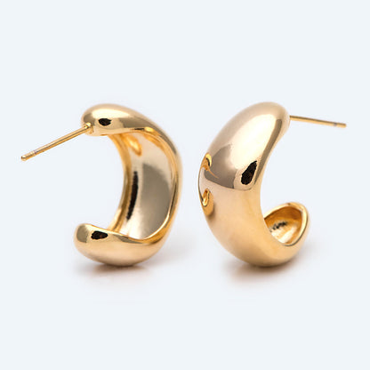 10pcs Gold/ Silver Minimalist Ear Posts, 18K Gold/ Rhodium plated Brass Ear Posts, Stud Earrings (GB-2042)