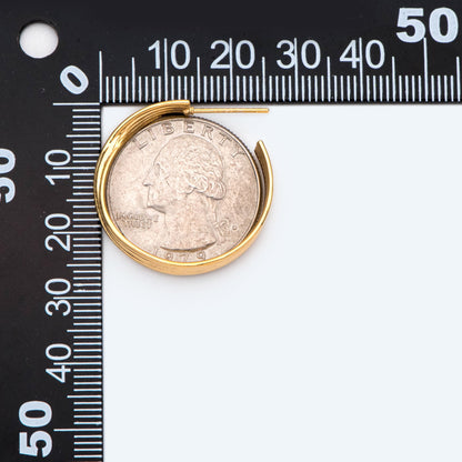 10pcs Gold/ Silver tone Twisted Hoops, Minimalist Earrings, Modern Thick Hoops, Statement Hoops Earring (GB-1983)