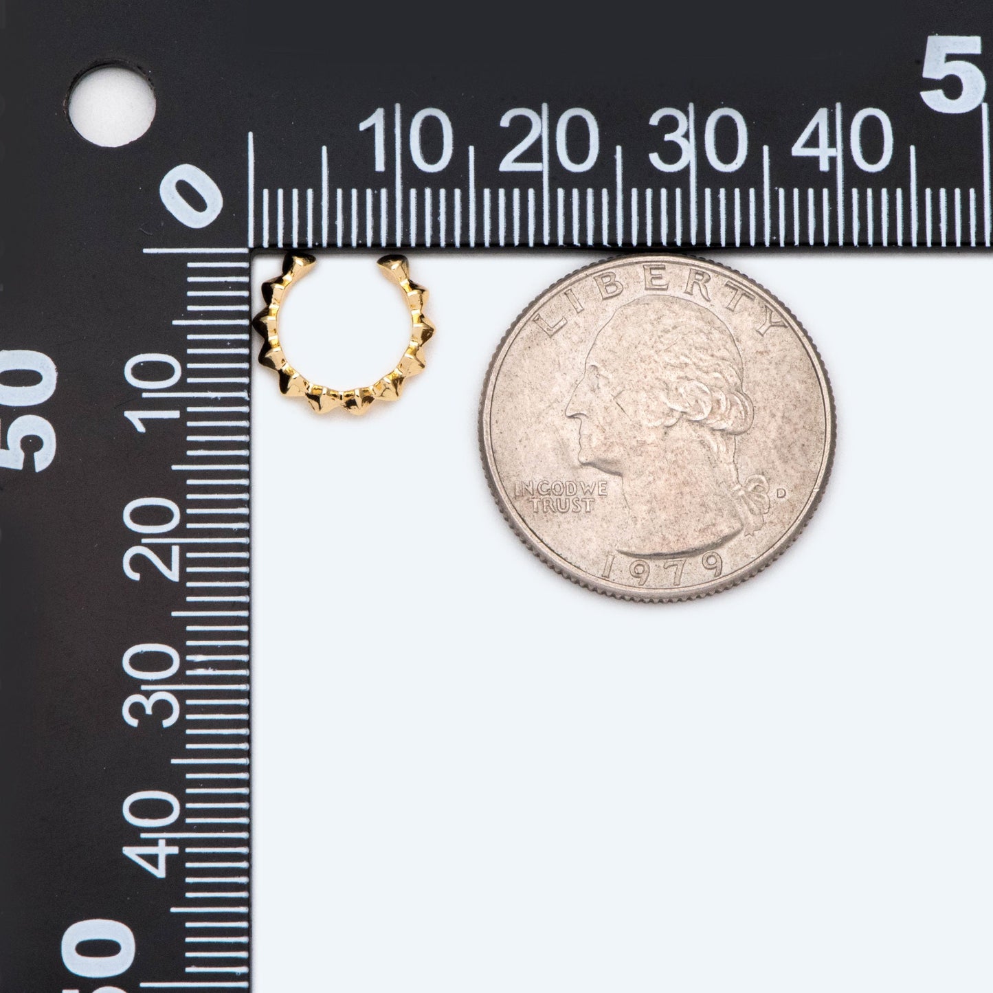 10pcs Gold Ear Cuff, Pyramid Spikes, Ear Cuff No Piercing, Cartilage Ear Cuff, Ear Cuff, Ear Cuffs, Fake Helix Piercing, Tragus (GB-2065)