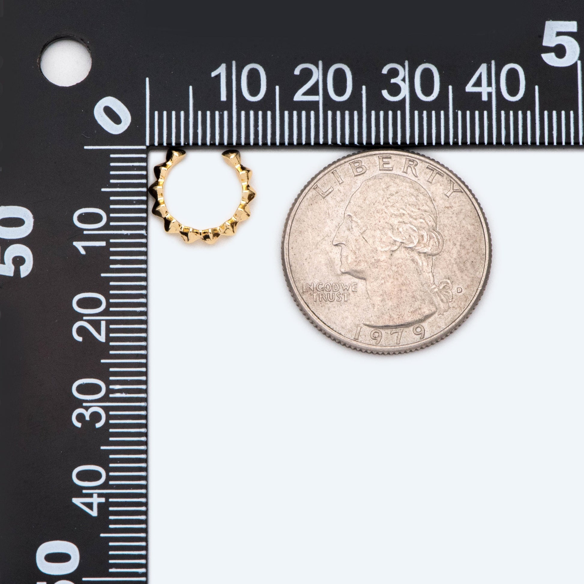 10pcs Gold Ear Cuff, Pyramid Spikes, Ear Cuff No Piercing, Cartilage Ear Cuff, Ear Cuff, Ear Cuffs, Fake Helix Piercing, Tragus (GB-2065)