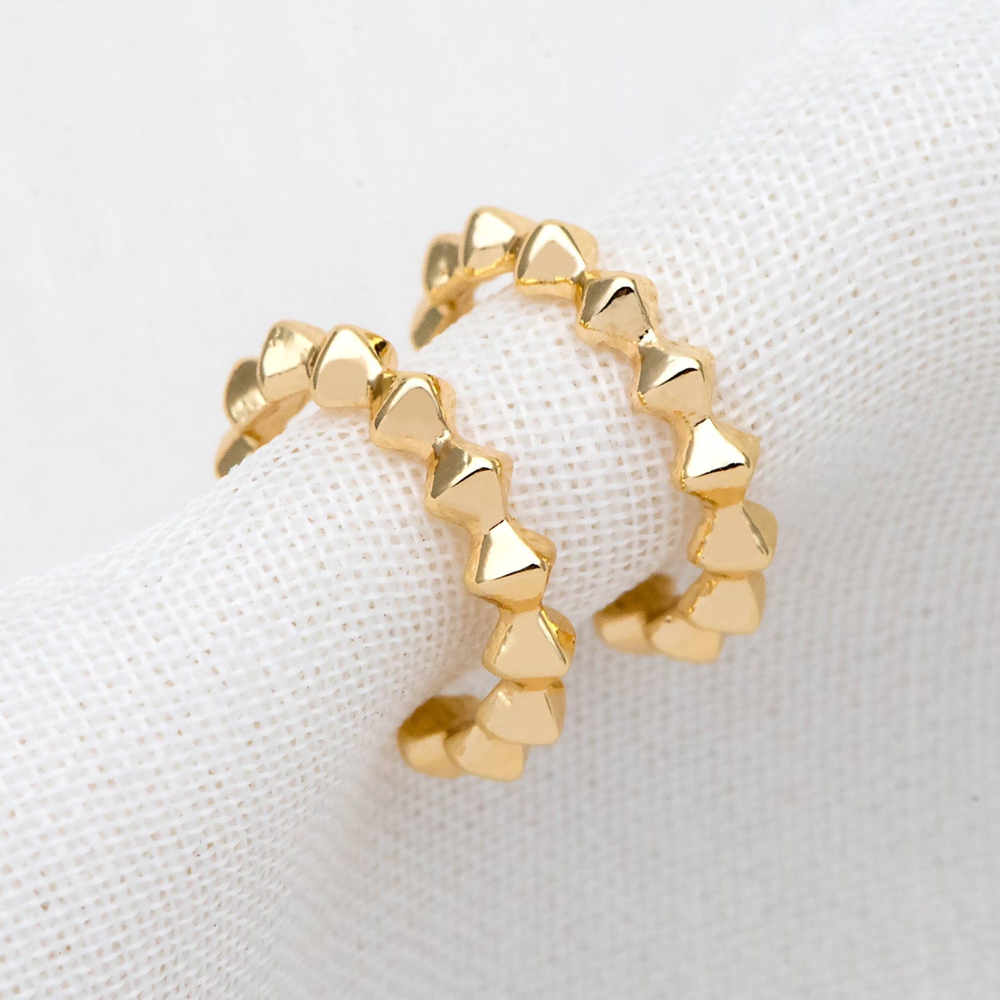 10pcs Gold Ear Cuff, Pyramid Spikes, Ear Cuff No Piercing, Cartilage Ear Cuff, Ear Cuff, Ear Cuffs, Fake Helix Piercing, Tragus (GB-2065)