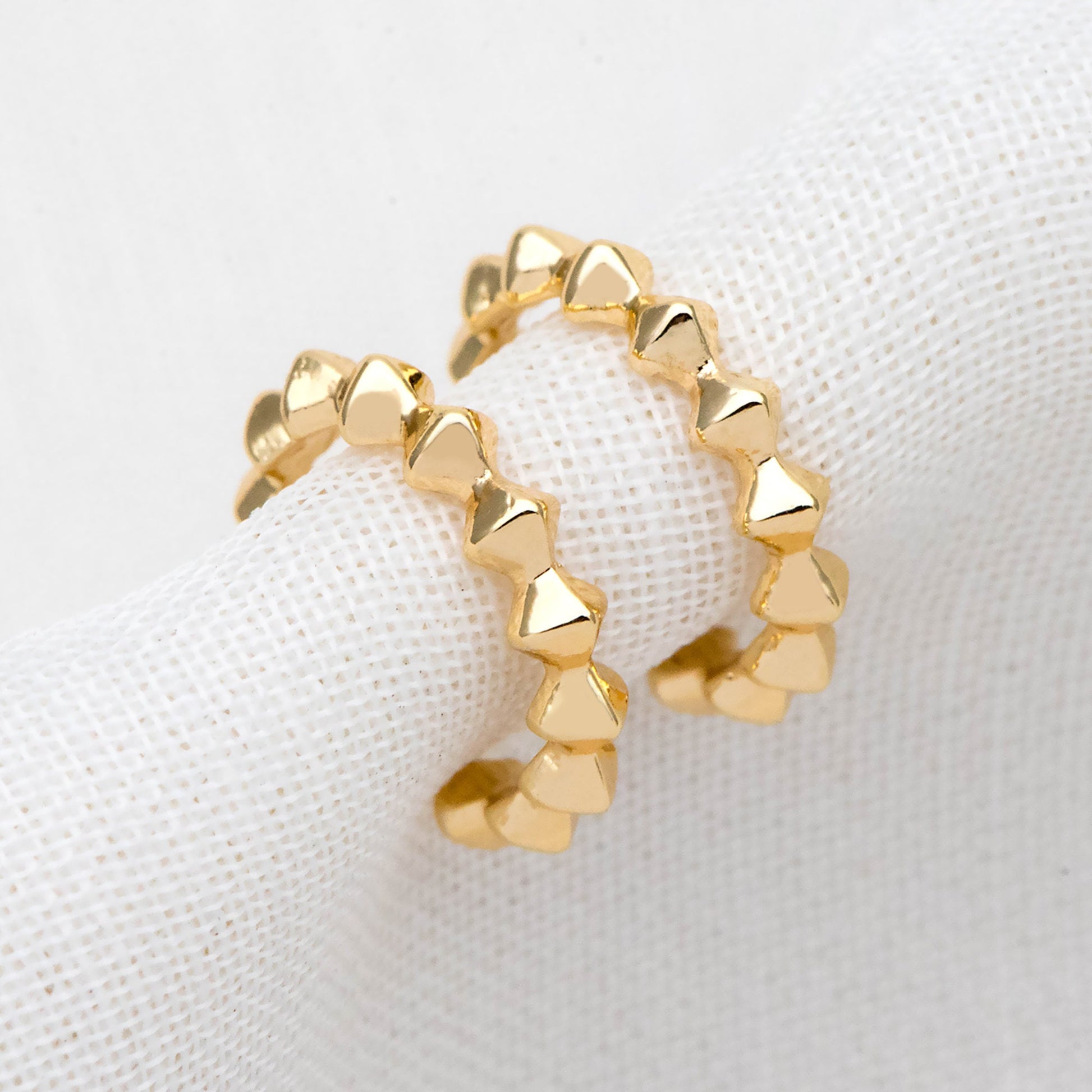 10pcs Gold Ear Cuff, Pyramid Spikes, Ear Cuff No Piercing, Cartilage Ear Cuff, Ear Cuff, Ear Cuffs, Fake Helix Piercing, Tragus (GB-2065)