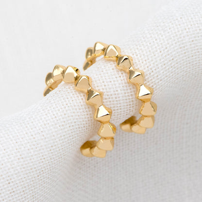 10pcs Gold Ear Cuff, Pyramid Spikes, Ear Cuff No Piercing, Cartilage Ear Cuff, Ear Cuff, Ear Cuffs, Fake Helix Piercing, Tragus (GB-2065)