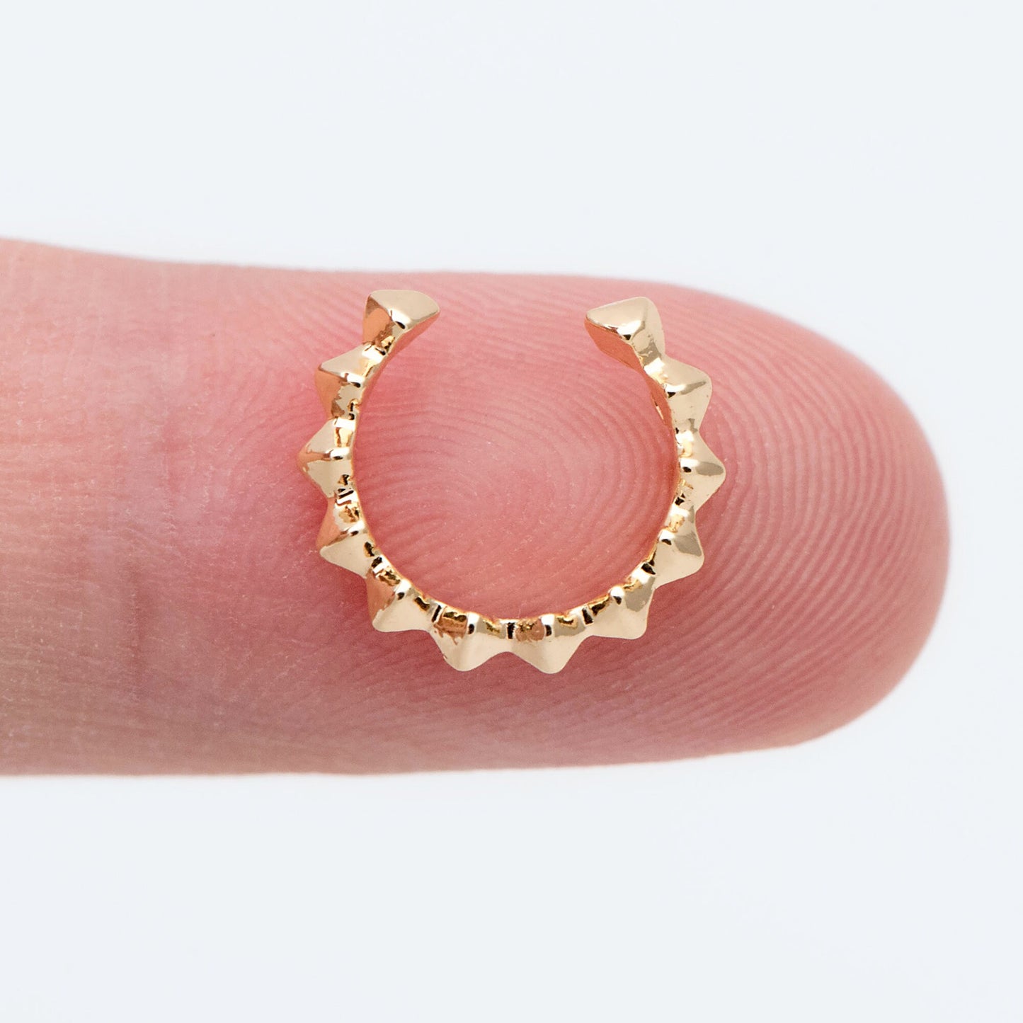 10pcs Gold Ear Cuff, Pyramid Spikes, Ear Cuff No Piercing, Cartilage Ear Cuff, Ear Cuff, Ear Cuffs, Fake Helix Piercing, Tragus (GB-2065)