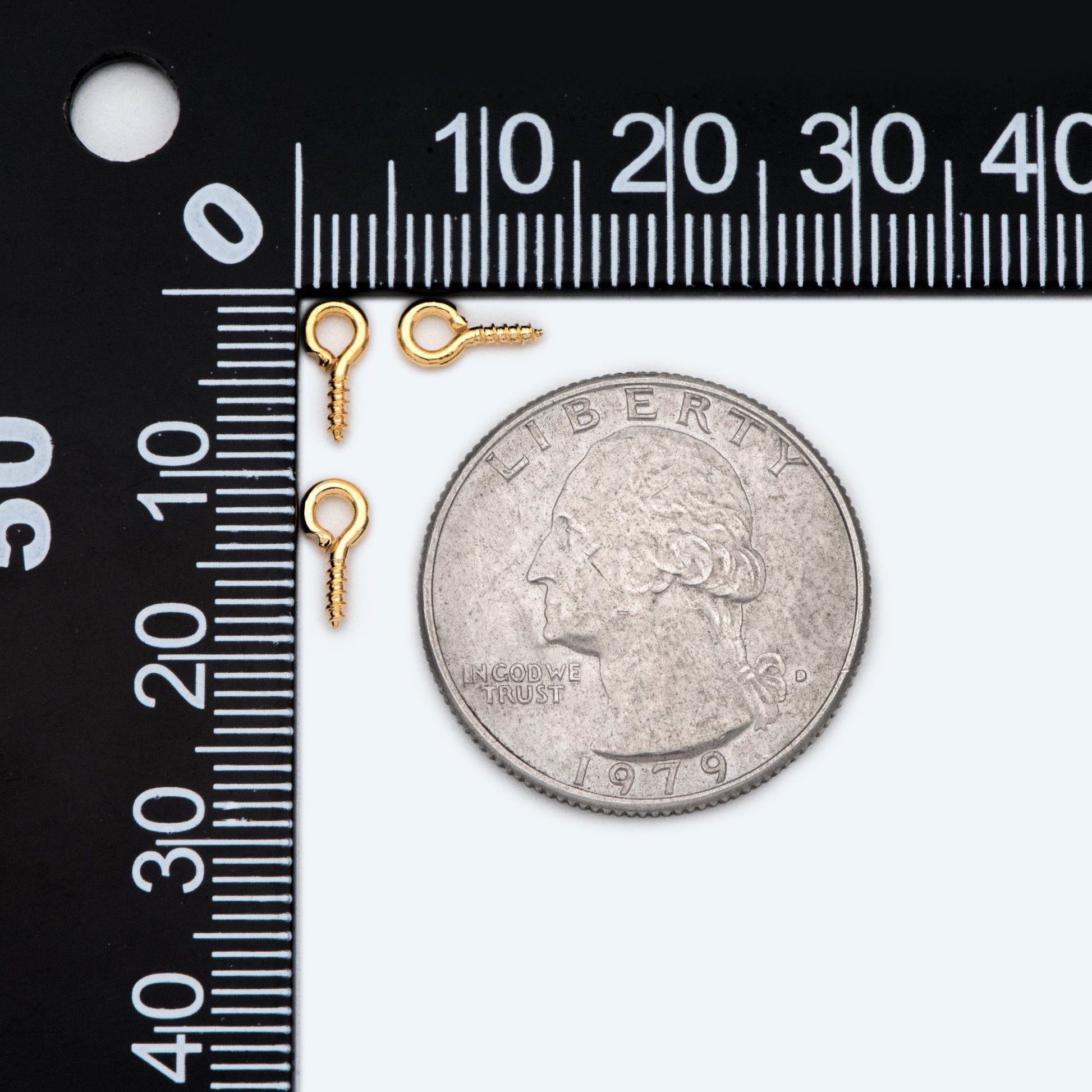 20pcs Gold/ Silver Screw Eye Bails, Eyelet Screws, Eye Pin, Hooks Bails Findings (GB-2071)