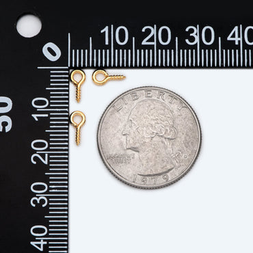 20pcs Gold/ Silver Screw Eye Bails, Eyelet Screws, Eye Pin, Hooks Bails Findings (GB-2071)