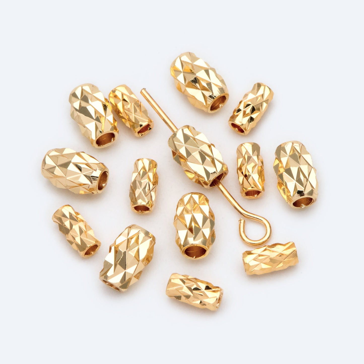 20pcs Gold Cutting Spacer Beads, DIY Jewelry Making Supplies Wholesale (GB-2016)