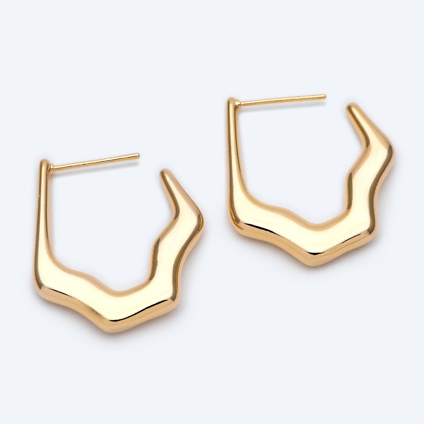 4pcs Gold Irregular Stud Earring, Minimalist Ear post, Everyday Wear Earrings (GB-2038)