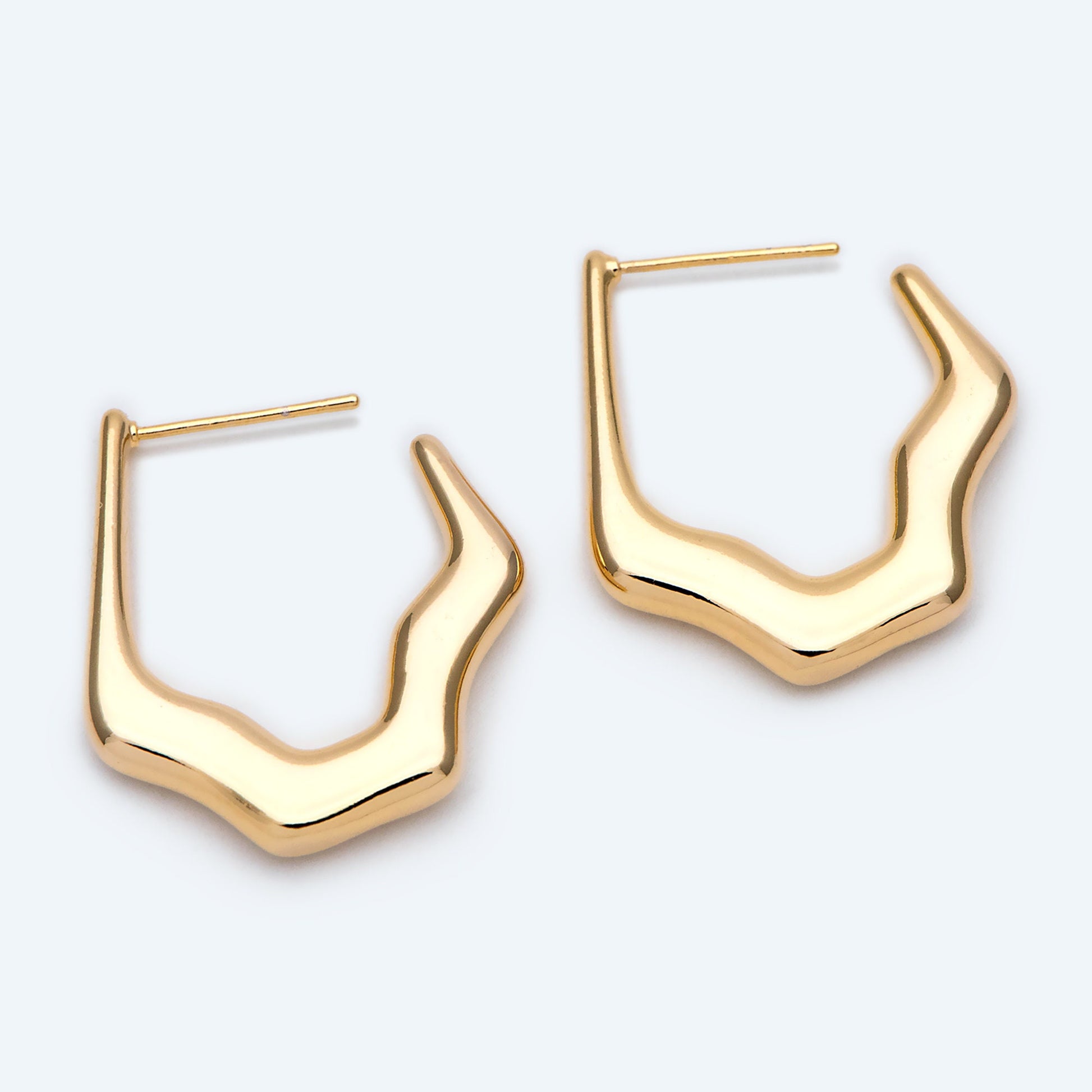 4pcs Gold Irregular Stud Earring, Minimalist Ear post, Everyday Wear Earrings (GB-2038)