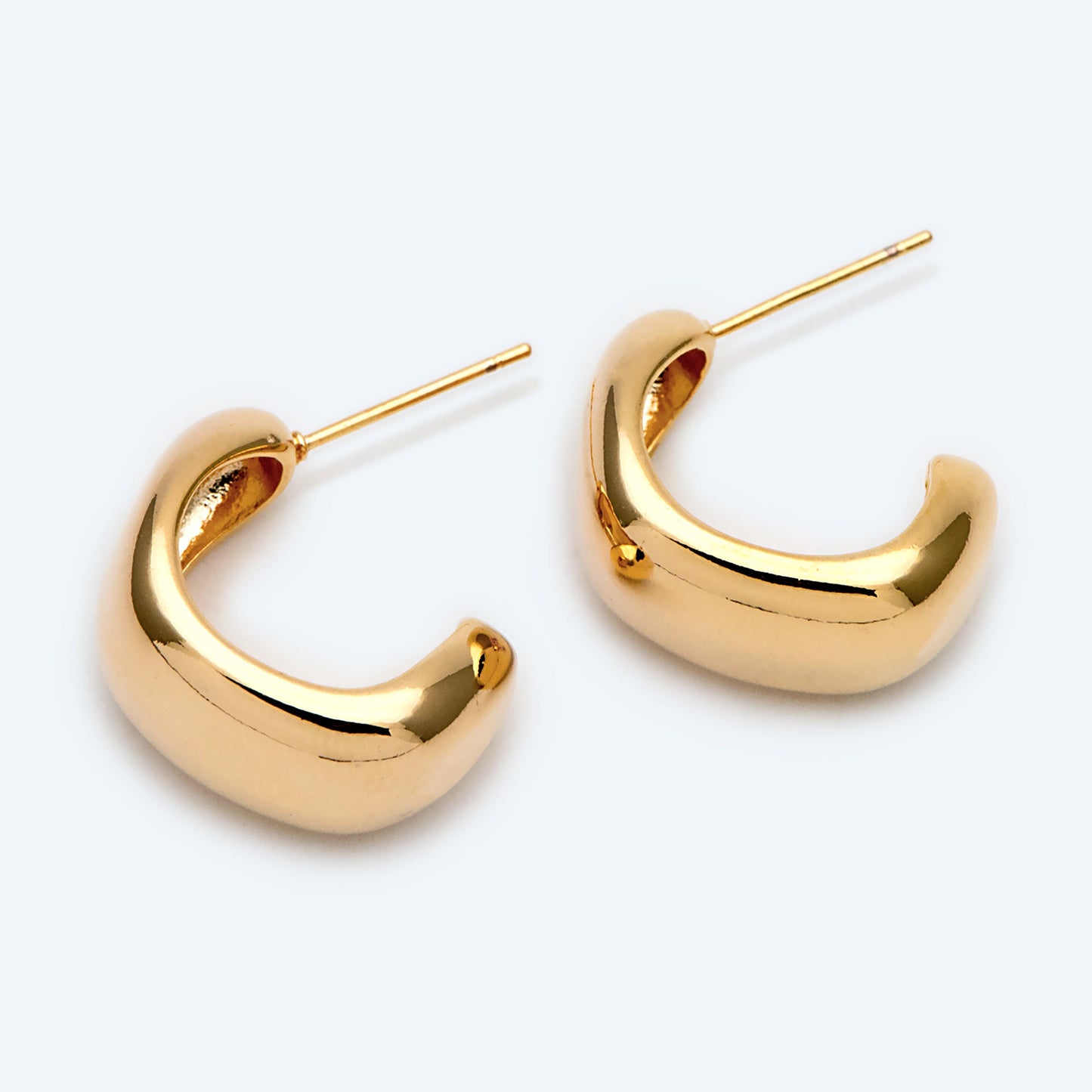 10pcs Gold/ Silver Minimalist Ear Posts, 18K Gold/ Rhodium plated Brass Ear Posts, Stud Earrings (GB-2042)