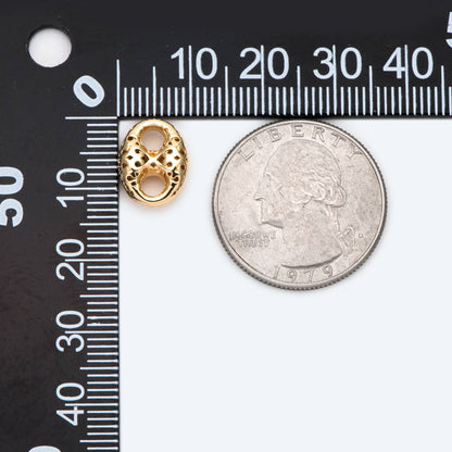 4pcs Puff Mariner Link, Earring Findings, Jewelry Making, Diy Material, Jewelry Supplies (GB-2132-B)