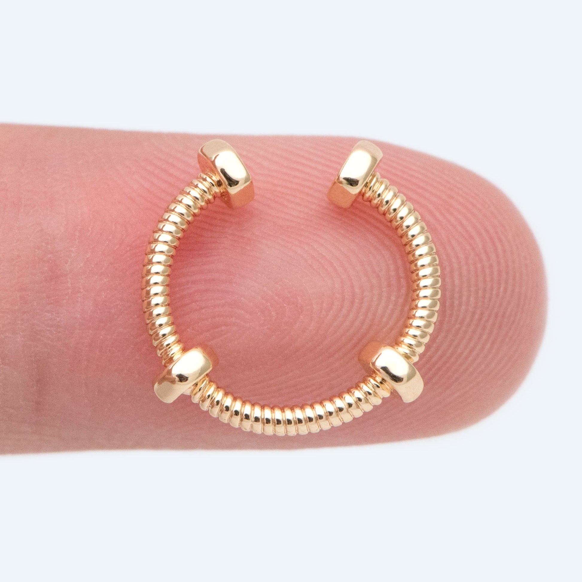 10pcs Gold Ear Cuff, Cartilage Ear Cuff, Gold Plated Ear Cuff, Nut Ear Cuff, Cartilage Earrings (GB-2120)