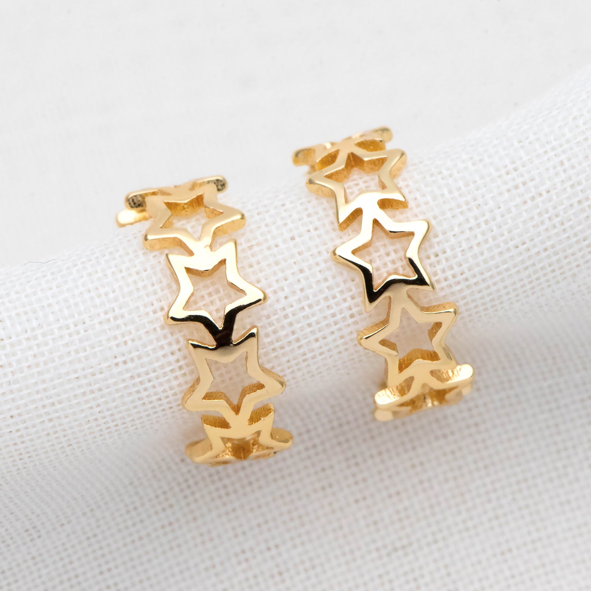 10pcs Gold Star Ear Cuff, Cartilage, Dainty Earcuff Earring (GB-2826-H)