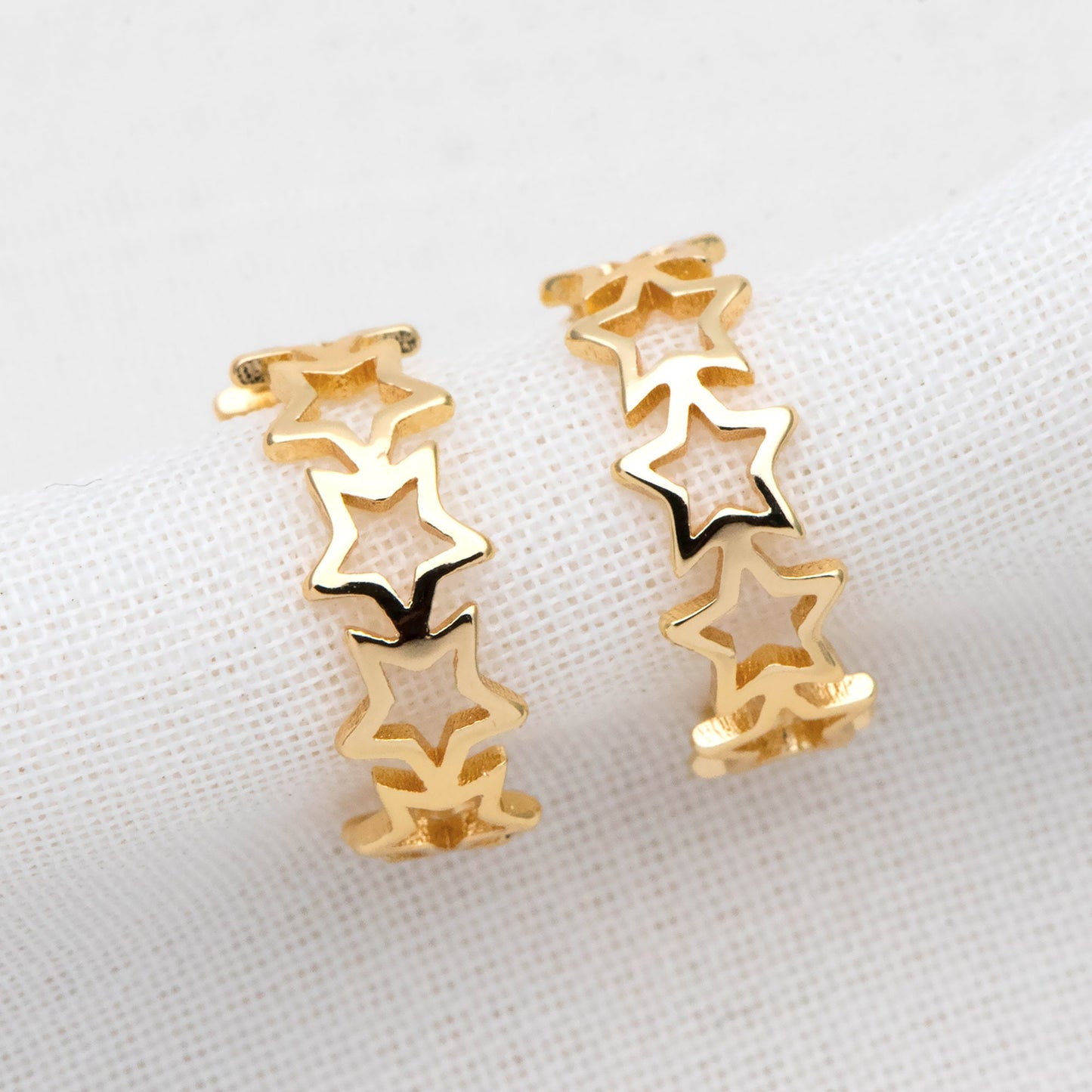 10pcs Gold Star Ear Cuff, Cartilage, Dainty Earcuff Earring (GB-2122)