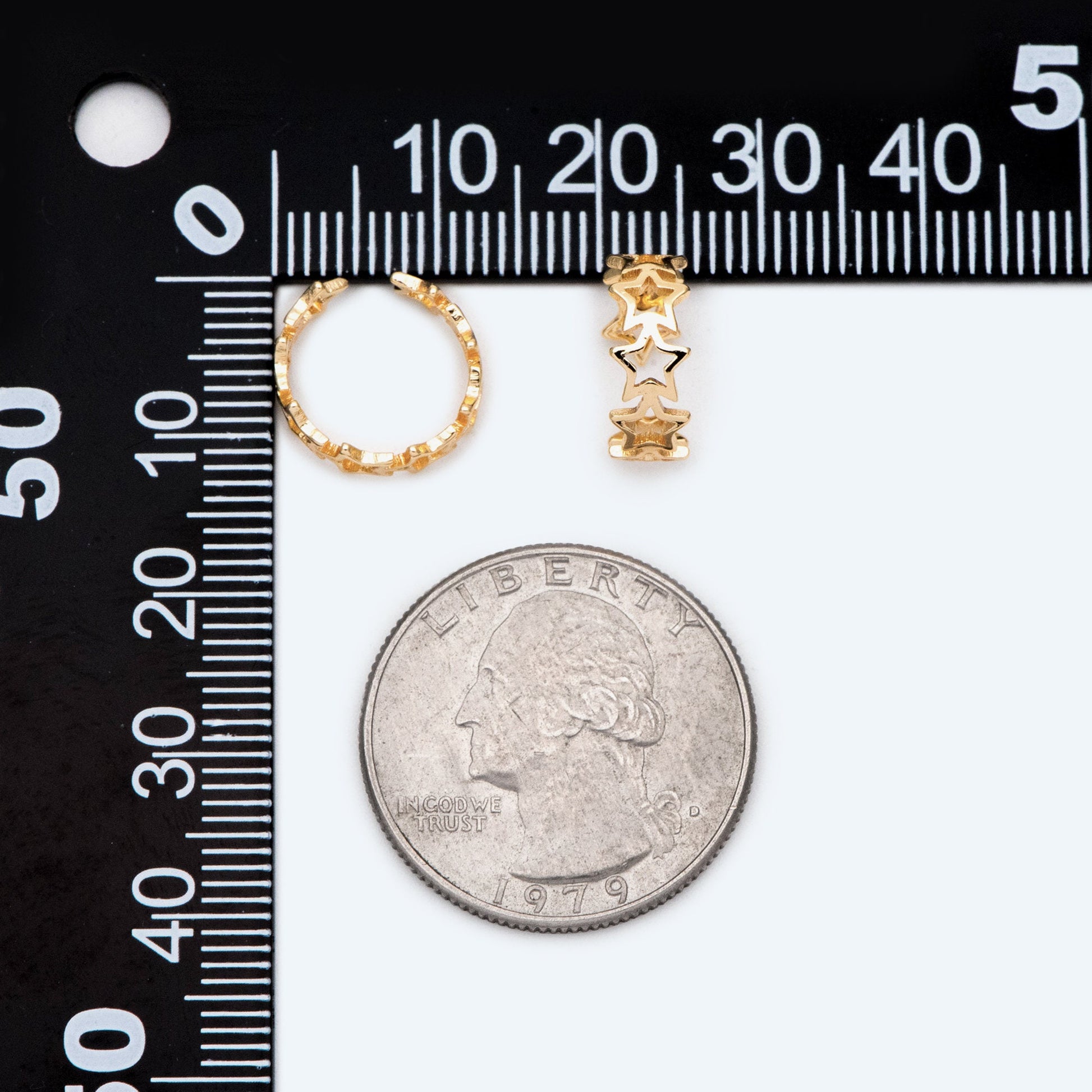 10pcs Gold Star Ear Cuff, Cartilage, Dainty Earcuff Earring (GB-2826-H)