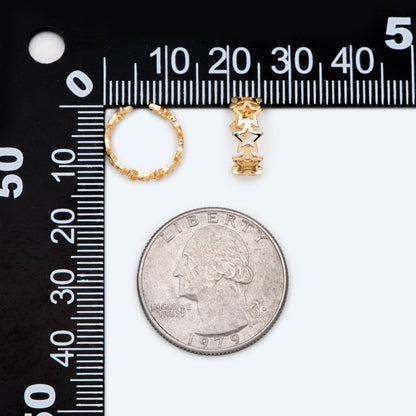 10pcs Gold Star Ear Cuff, Cartilage, Dainty Earcuff Earring (GB-2826-H)