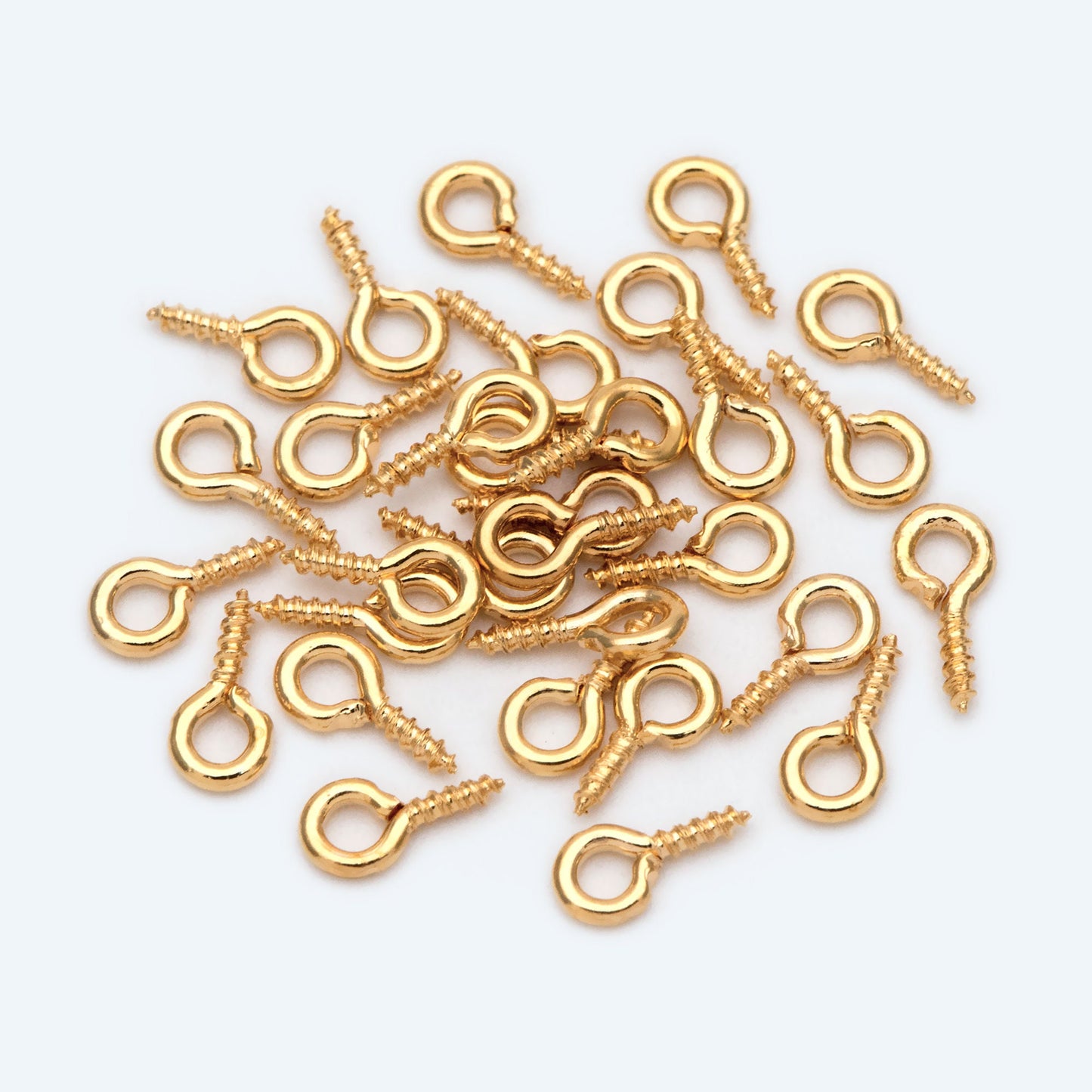 20pcs Gold/ Silver Screw Eye Bails, Eyelet Screws, Eye Pin, Hooks Bails Findings (GB-2071)