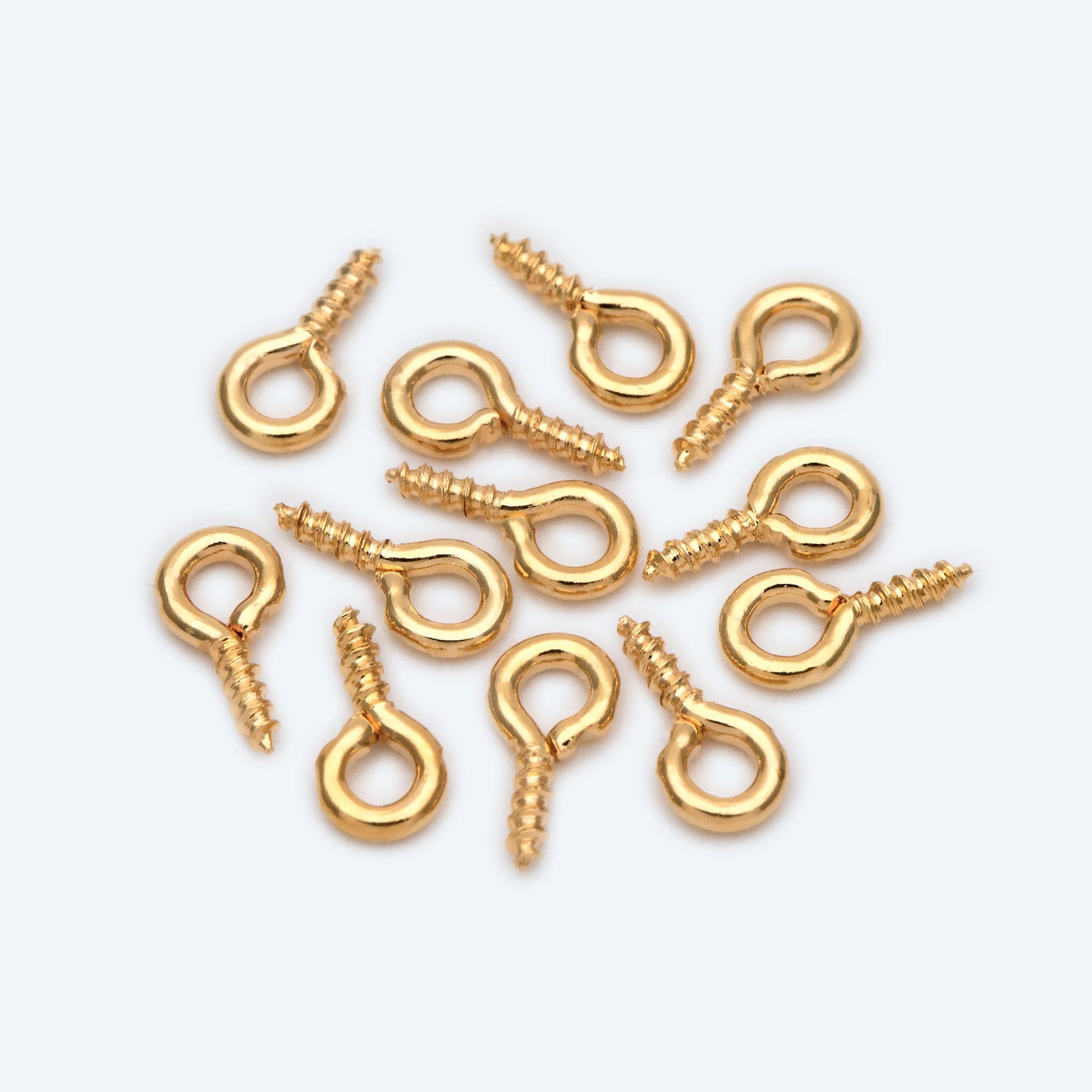 20pcs Gold/ Silver Screw Eye Bails, Eyelet Screws, Eye Pin, Hooks Bails Findings (GB-2071)