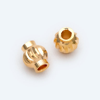 20pcs Gold plated Brass Lantern Beads, Rondelle Spacer Beads, Jewelry Making, Diy Material, Jewelry Supplies (GB-2092)