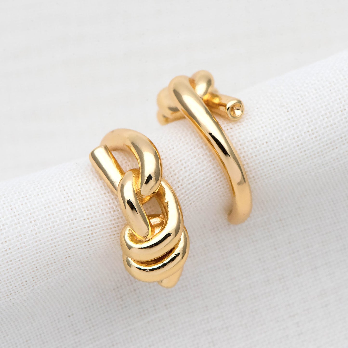 10pcs Gold Ear Cuff, Cartilage Ear Cuff, Gold Plated Ear Cuff, Knot Ear Cuff, Cartilage Earrings (GB-2113)