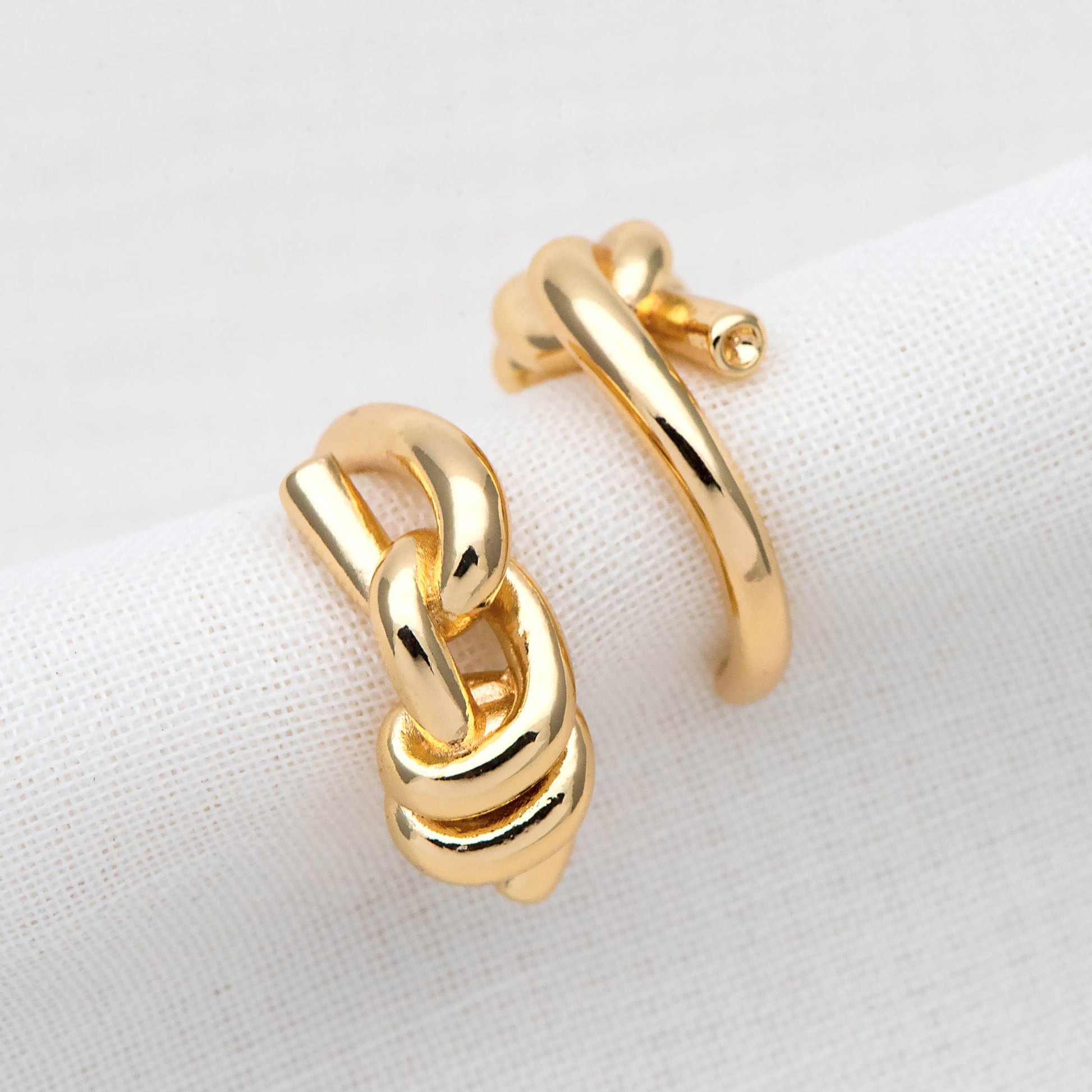 10pcs Gold Ear Cuff, Cartilage Ear Cuff, Gold Plated Ear Cuff, Knot Ear Cuff, Cartilage Earrings (GB-2113)