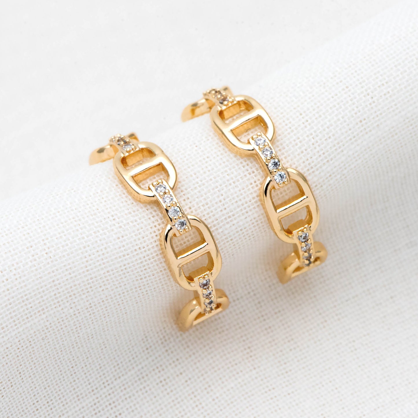 4pcs Gold CZ Pave Knuckle ring, Chain rings, Midi rings, Mid finger ring (#GB-2115)