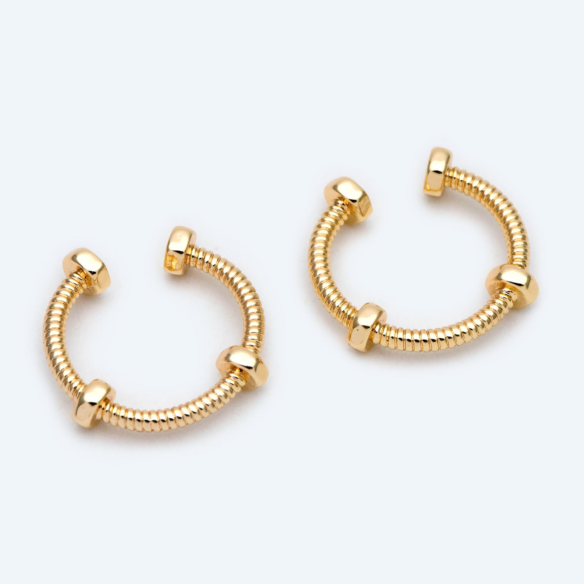 10pcs Gold Ear Cuff, Cartilage Ear Cuff, Gold Plated Ear Cuff, Nut Ear Cuff, Cartilage Earrings (GB-2120)