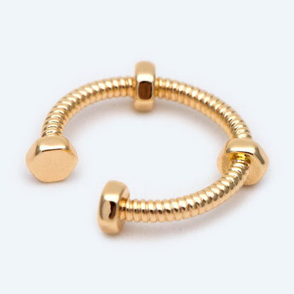 10pcs Gold Ear Cuff, Cartilage Ear Cuff, Gold Plated Ear Cuff, Nut Ear Cuff, Cartilage Earrings (GB-2120)