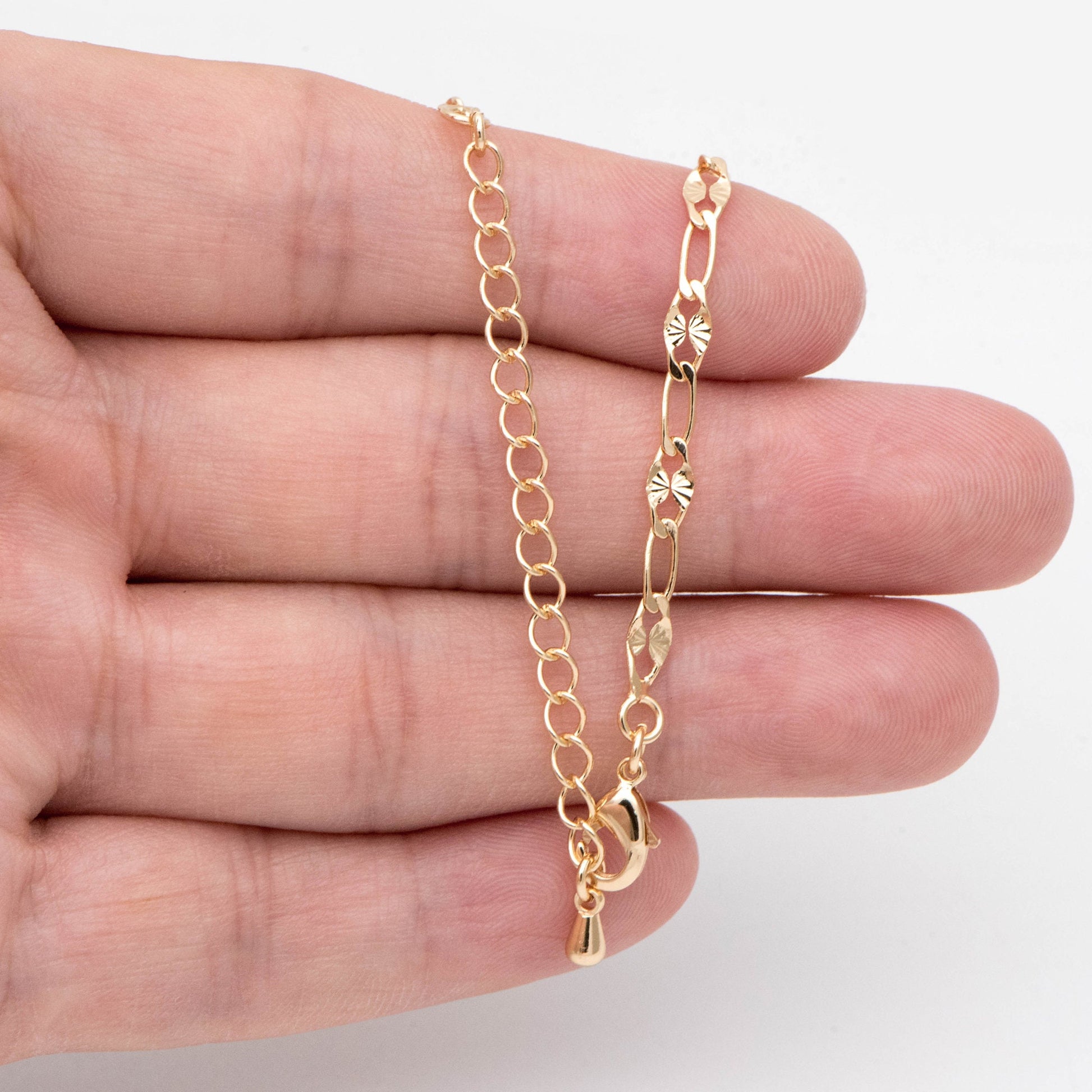 Flat Chain Necklaces 3.6mm Wide, Finished Necklace with Extender Chain, Ready to Wear, 18-21 Inch Adjustable (#LK-474)