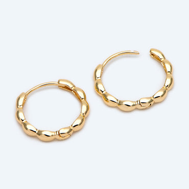 10pcs Gold/ Silver Hoop Earrings, 16mm, Gold Huggie Earrings, Gold Hoops, Huggies (GB-2204)