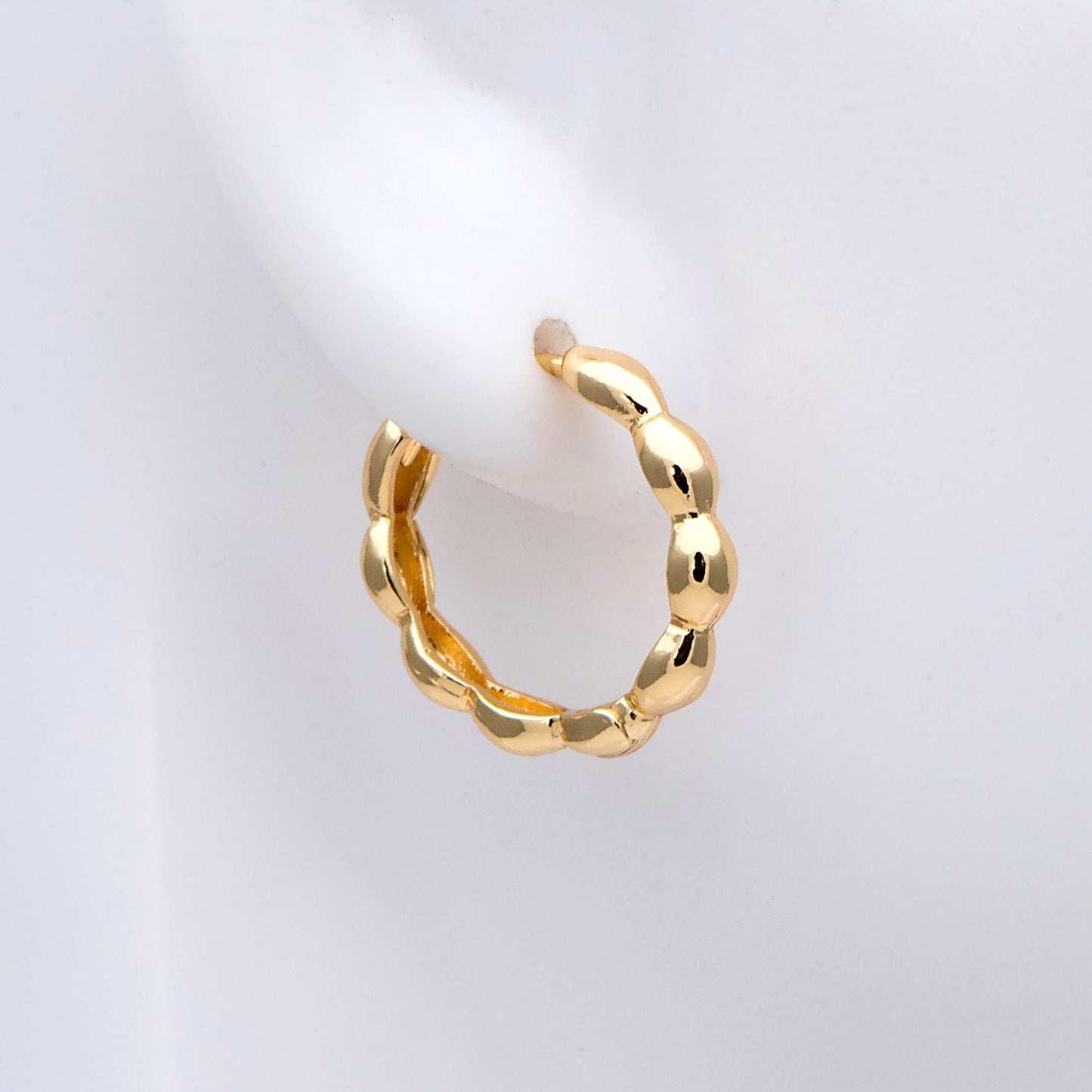 10pcs Gold/ Silver Hoop Earrings, 16mm, Gold Huggie Earrings, Gold Hoops, Huggies (GB-2204)