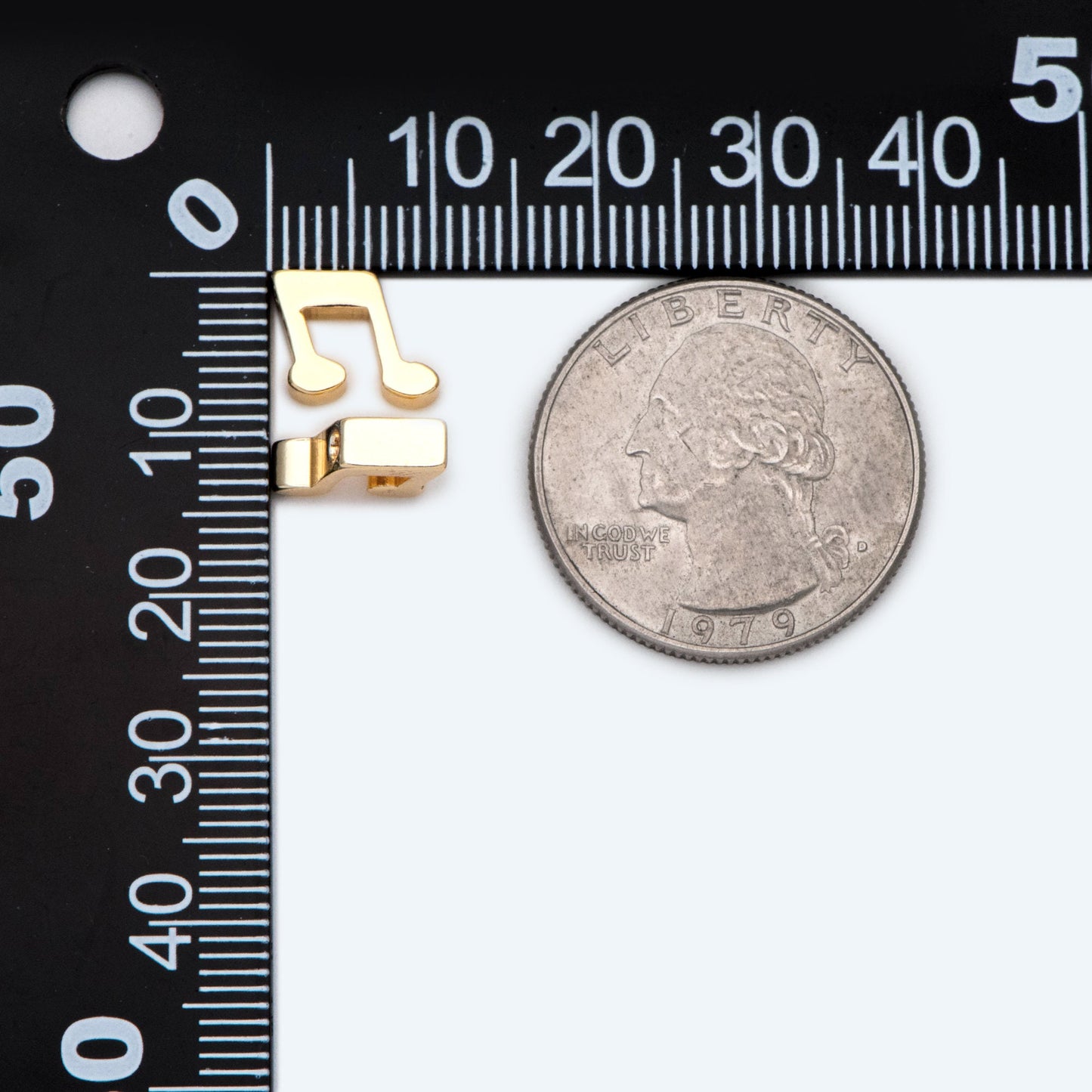 10pcs Gold plated Brass Music Note Spacer Beads, Jewelry Making, Diy Material, Jewelry Supplies (GB-2215)