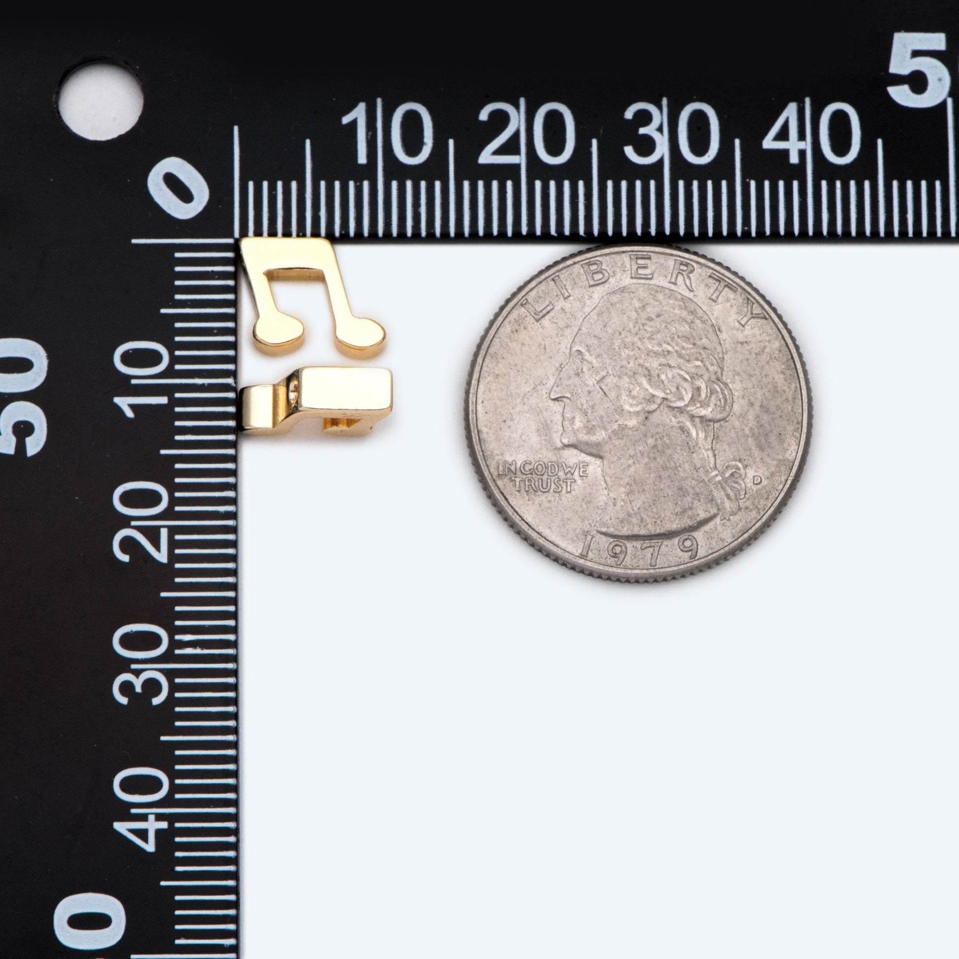 10pcs Gold plated Brass Music Note Spacer Beads, Jewelry Making, Diy Material, Jewelry Supplies (GB-2215)