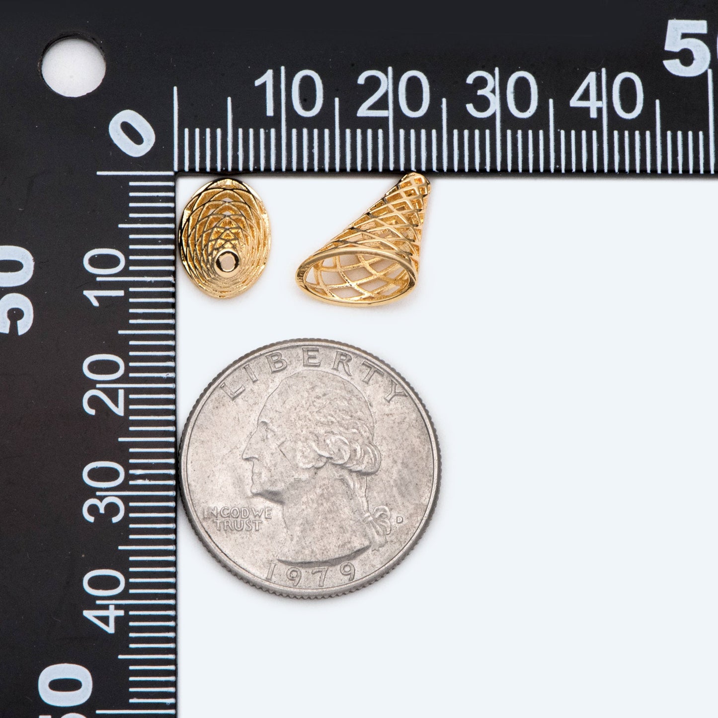 10pcs Gold Bead Caps, Gold plated Brass Tassel Caps, Jewelry Making, Diy Material, Jewelry Supplies (GB-2228)