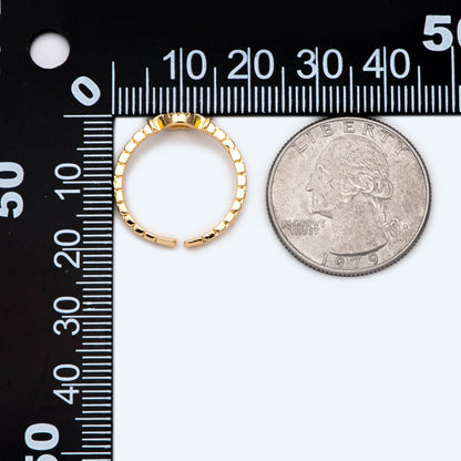 4pcs Open Circle CZ Ring, Pave CZ Round Ring, Round Crystal Ring, Dainty Stackable Ring for Women (#JZ-015-A)