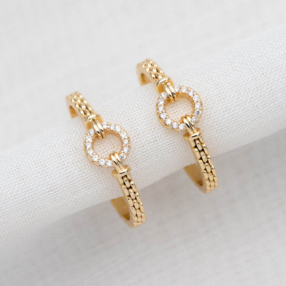 4pcs Open Circle CZ Ring, Pave CZ Round Ring, Round Crystal Ring, Dainty Stackable Ring for Women (#JZ-015-A)