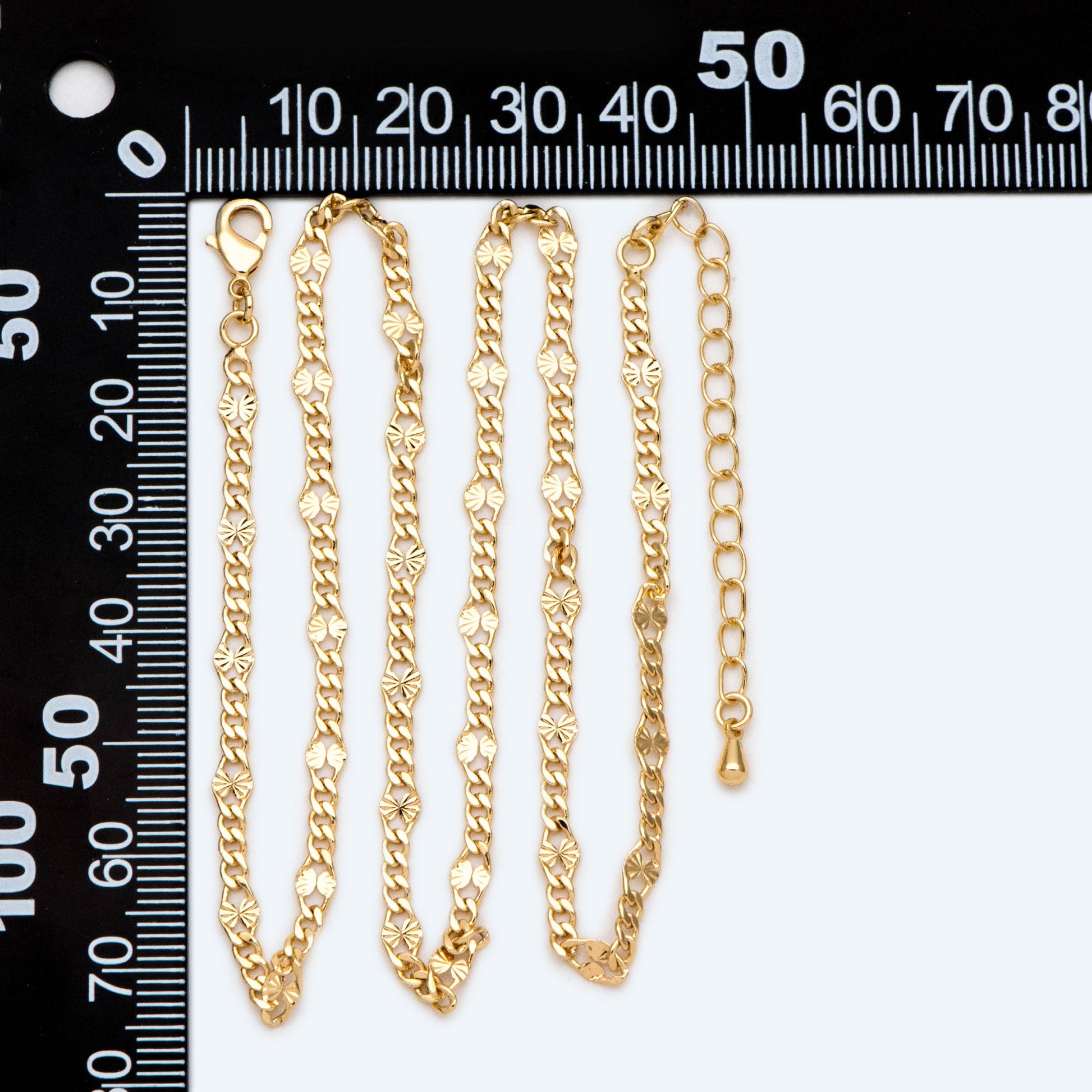 Curb Link Chain Necklaces 2.6mm Wide, Finished Necklace with Extender Chain, Ready to Wear, 18-20 Inch Adjustable (#LK-469)