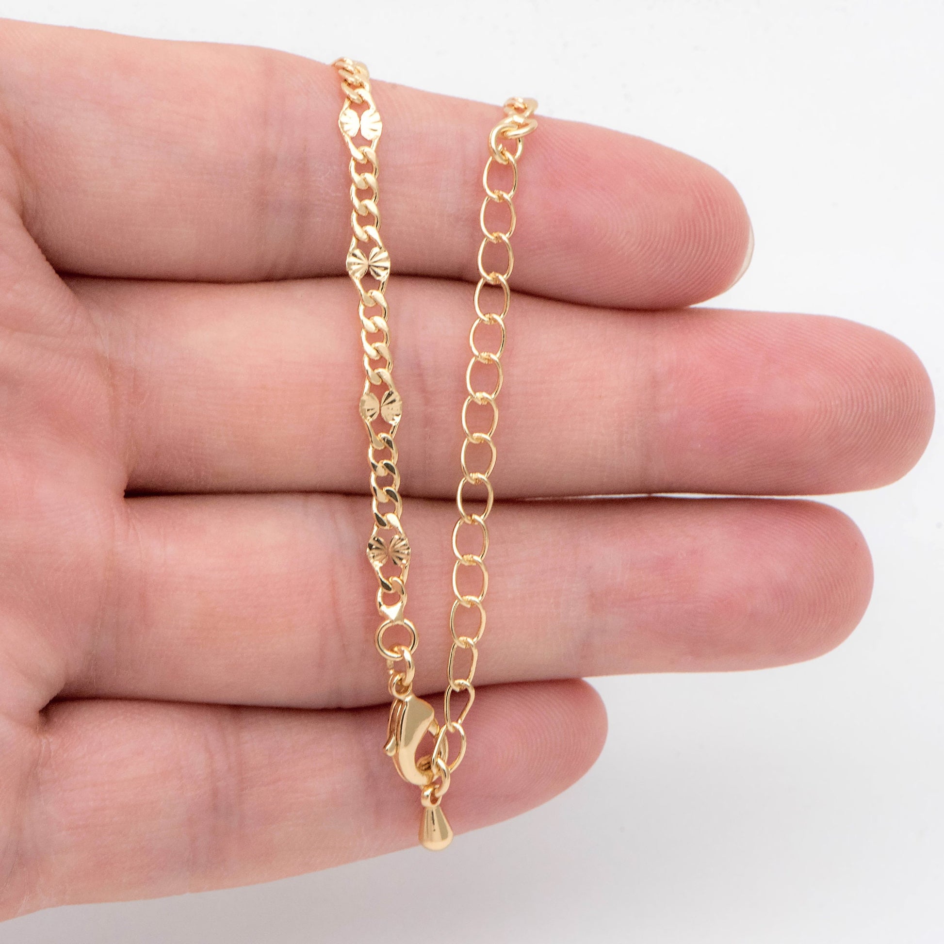 Curb Link Chain Necklaces 2.6mm Wide, Finished Necklace with Extender Chain, Ready to Wear, 18-20 Inch Adjustable (#LK-469)