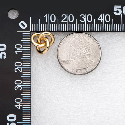 10pcs Gold/ Silver Knot Earrings, Minimalist Earrings, Flower Earrings (GB-2260)