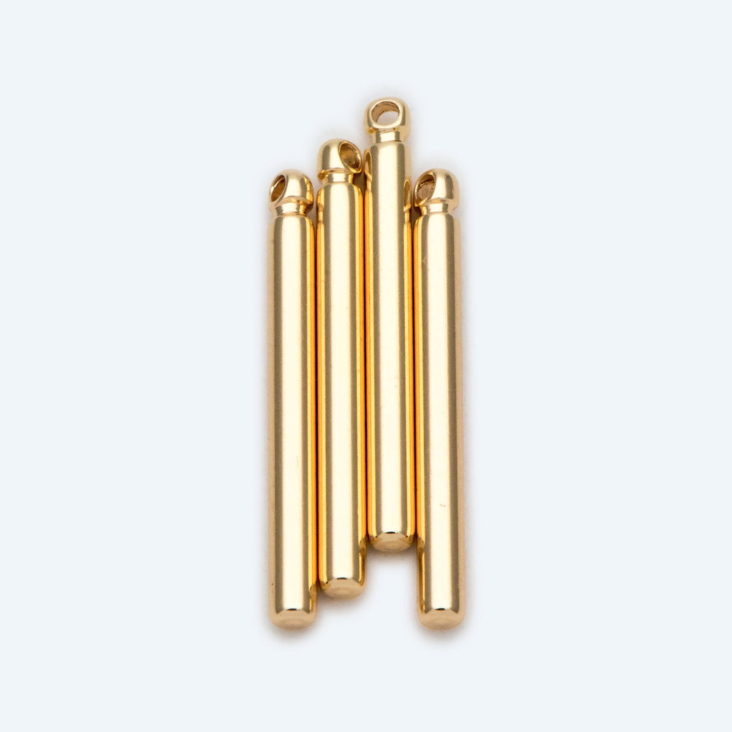 10pcs Gold/ Silver/ Rose Gold Tube Charms 20x2mm, Gold/ Rhodium/ Rose Gold plated Brass Bar Stick Pendants (GB-270)