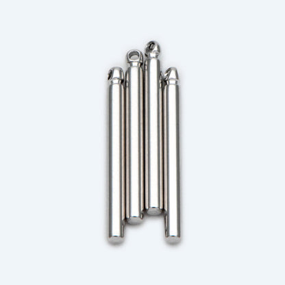 10pcs Gold/ Silver/ Rose Gold Tube Charms 20x2mm, Gold/ Rhodium/ Rose Gold plated Brass Bar Stick Pendants (GB-270)