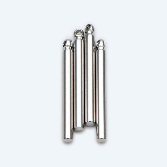 10pcs Gold/ Silver/ Rose Gold Tube Charms 20x2mm, Gold/ Rhodium/ Rose Gold plated Brass Bar Stick Pendants (GB-270)
