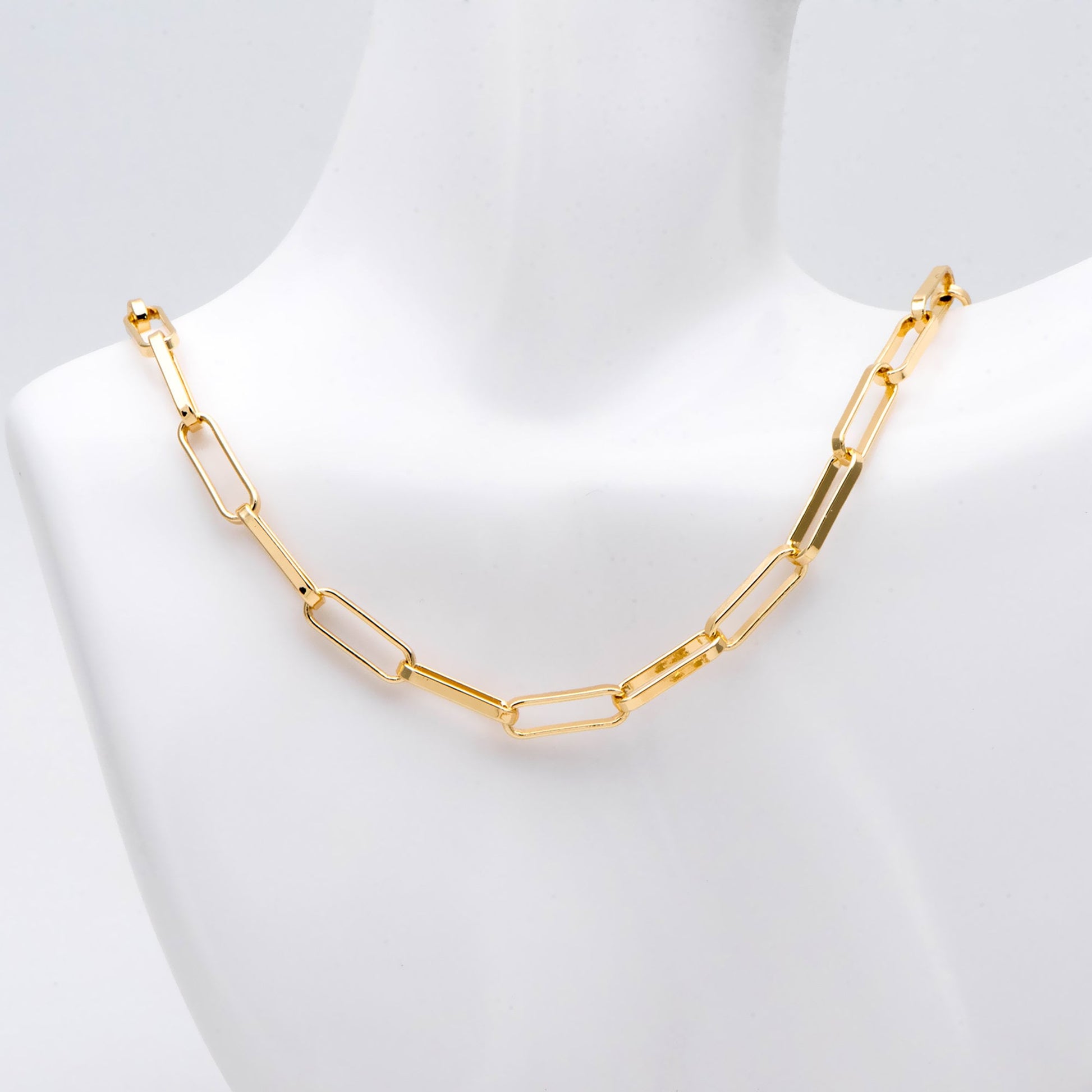 Gold/ Silver Long Oval Chains, Link Size 14.5x4.5mm, 18K Gold/ Rhodium plated Brass, Quality Craft Jewelry Supplies(#LK-475)/ 1 Meter=3.3 ft